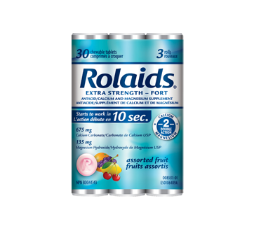 Image 1 of product Rolaids - Extra Strength Tablets, 3 x 10 units, Fruits
