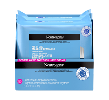 All-in-one Make-up Removing Cleansing Wipes, 2 x 25 units