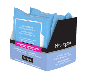 Image 7 of product Neutrogena - All-in-one Make-up Removing Cleansing Wipes, 2 x 25 units