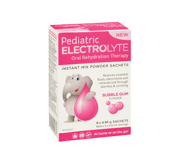 Image 2 of product Pediatric Electrolyte - Pediatric Electrolyte powder, 8 x 4.94 g, Bubble gum