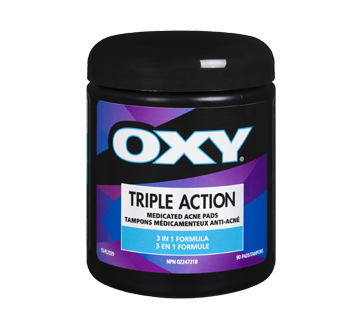Image of product Oxy - Triple Action Cleansing Acne Pads with Salicylic Acid, 90 units