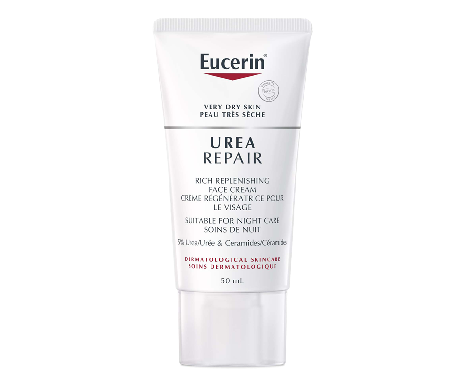 Urea Repair Replenishing Face Creme Night 5 Urea for Dry Skin to Very Dry Skin Eucerin