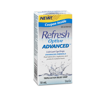 Image of product Allergan - Refresh Optive Advanced Lubricant Eye Drops, 10 ml
