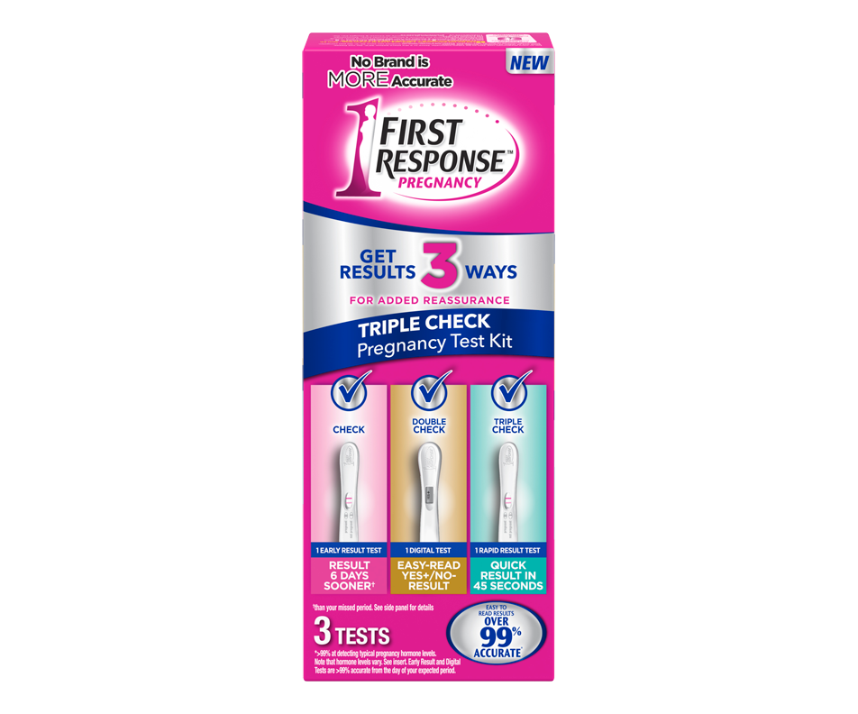 Triple Check Prenancy Test Kit, 3 units First Response Pregnancy Test Jean Coutu