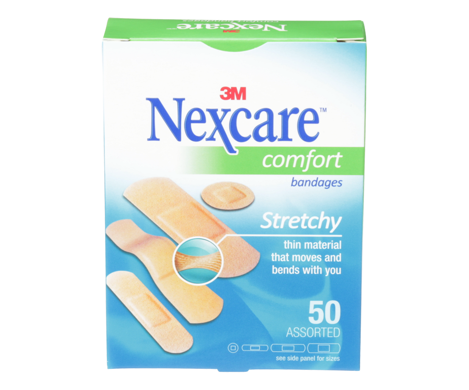 Comfort Assorted Bandages, 50 units Nexcare Bandages, Compress
