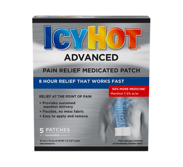 Image 2 of product Icy Hot - Advanced Pain Relief Medicated Patch, 5 units