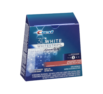 Image 2 of product Crest - Whitestrips Advanced Dental Whitening Kit, 14 units, 3D White, Vivid
