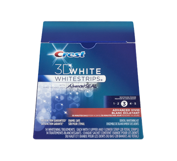 Image 3 of product Crest - Whitestrips Advanced Dental Whitening Kit, 14 units, 3D White, Vivid