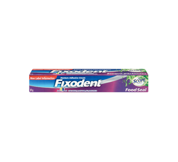 Image 3 of product Fixodent  - Denture Adhesive Cream, 57 g, Food Seal Plus Scope Flavour