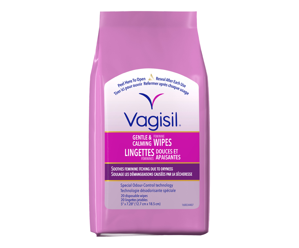Feminine Wipes, 20 units Vagisil Deodorizing and refreshing Jean