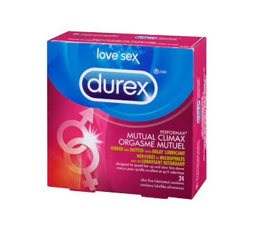 Image 3 of product Durex - Durex Condoms Mutual Orgasm Ribbed, Dotted with Delay Gel, 24 units