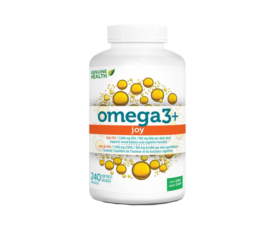 Omega3+Joy, 240 units Genuine Health Omega and Fish Oil Jean Coutu