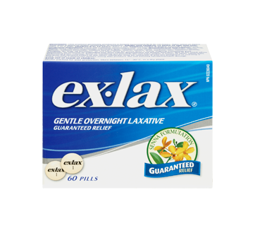 Image 1 of product Ex-Lax - Gentle Overnight Laxative, 60 units