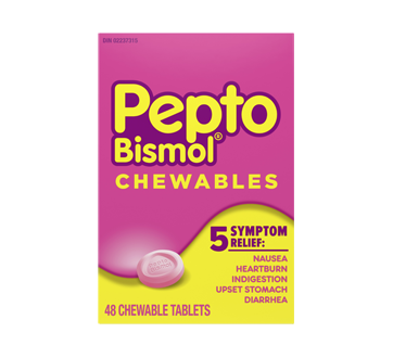 Image of product Pepto-Bismol - Gastric Relief Chewables, 48 units, Original