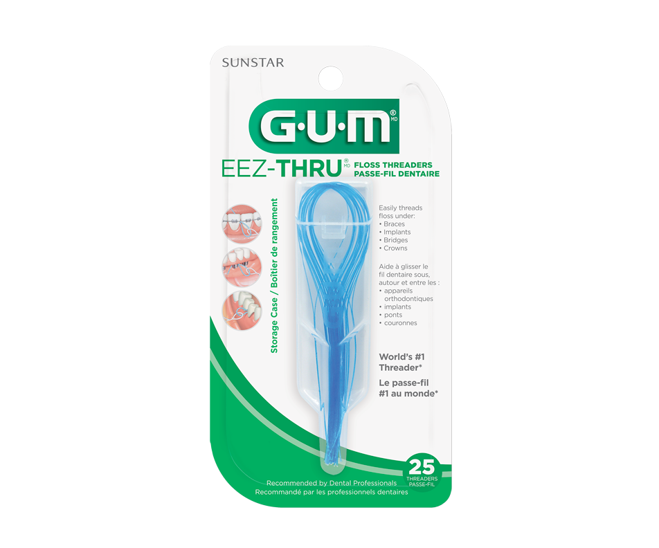 EezThru Floss Threaders, 25 units G·U·M Dental floss Jean Coutu