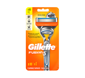 Image of product Gillette - Fusion5 Men's Razor Handle + Blade Refills, 1 unit