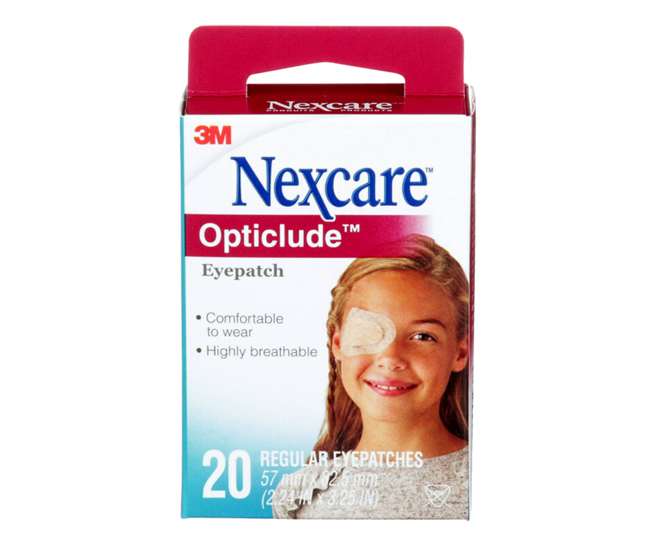 Opticlude Orthoptic Eye Patch, Regular Size Nexcare Wipes, Ear