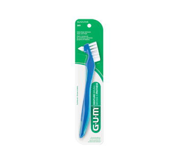 Denture Brush with Two Cleaning Heads