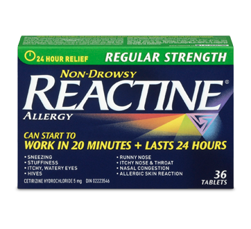 Image of product Reactine - Regular Strength , 36 units