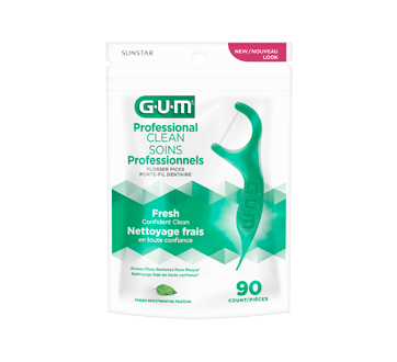 Image of product G·U·M - Flosser Picks Professional Clean, 90 units, Fresh Mint
