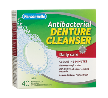 Image of product Personnelle - Antibacterial Daily Care Denture Cleanser, Mint, 40 units