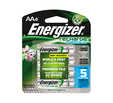 Piles, recharge power plus AA-4 – Energizer : Rechargeable