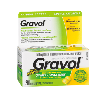 Image 2 of product Gravol - Natural Source Tablets, 20 units, Ginger
