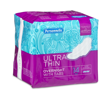 Image of product Personnelle - Ultra-Thin Pads with Tabs, 14 units, Super Overnight