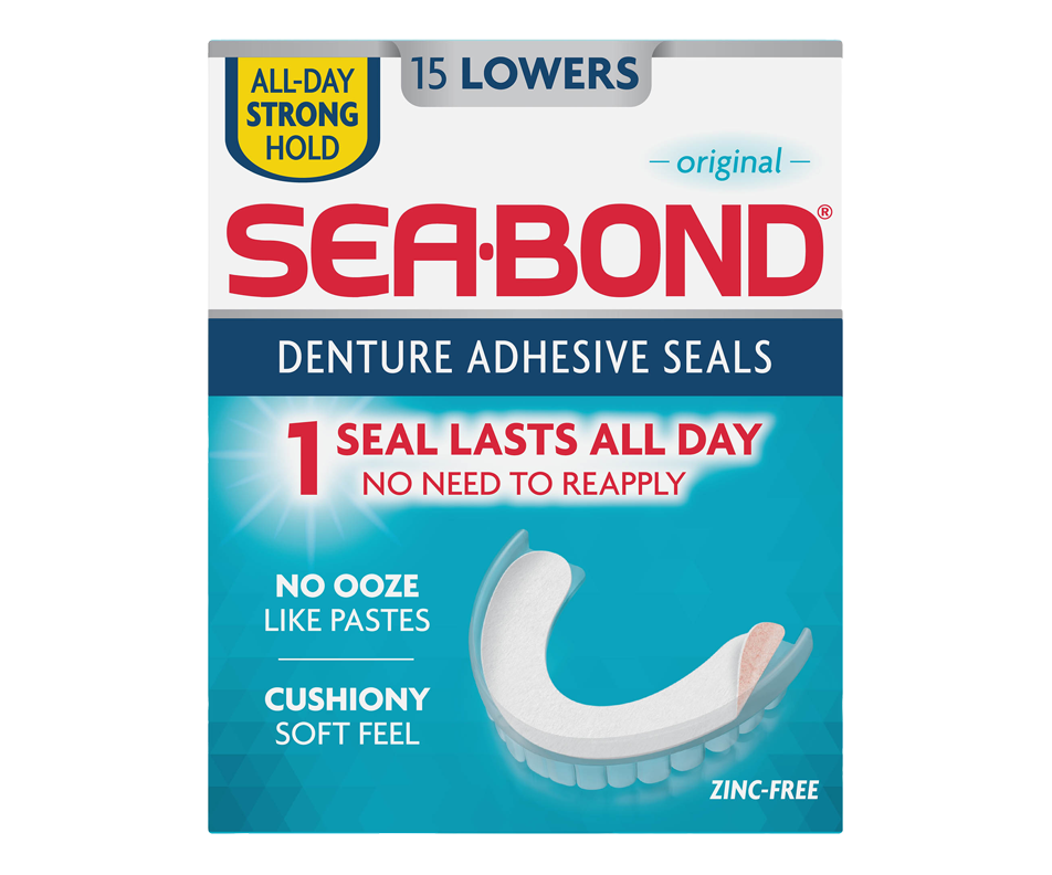 Original Denture Adhesive Seals Lower, 15 units SeaBond Denture product Jean Coutu