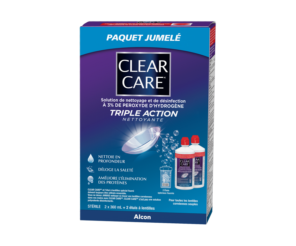 Cleaning and Disinfecting Solution, 2 x 360 ml Clear Care Contact