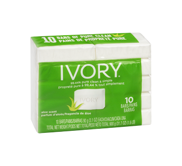 Image 2 of product Ivory - Clean Personal Bar, 10 x 90 g, Aloe