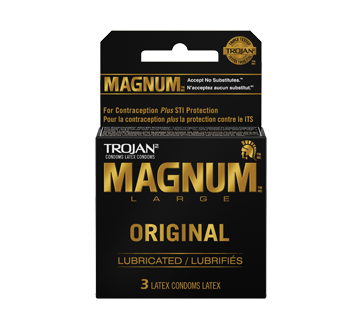 Magnum Lubricated Condoms 3 Units Trojan Condom Jean Coutu