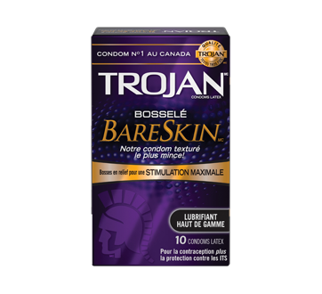 Image 2 of product Trojan - Bareskin Studded Lubricated Condoms, 10 units