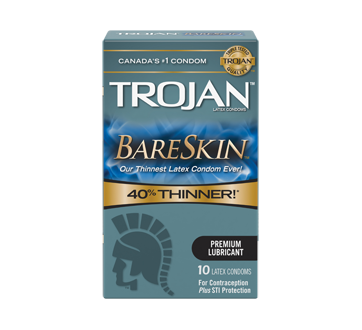 Bareskin Lubricated Condoms, 10 units