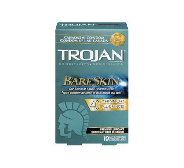 Image 3 of product Trojan - Bareskin Lubricated Condoms, 10 units