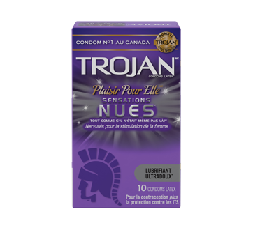 Image 2 of product Trojan - Naked Sensations Her Pleasure Lubricated Condoms, 10 units