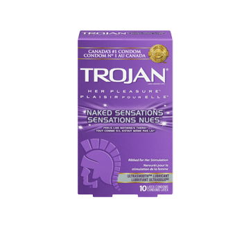 Image 3 of product Trojan - Naked Sensations Her Pleasure Lubricated Condoms, 10 units