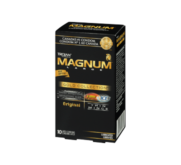 Image 1 of product Trojan - Magnum Gold Collection Lubricated Condoms, 10 units