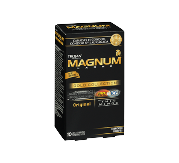 Image 2 of product Trojan - Magnum Gold Collection Lubricated Condoms, 10 units