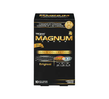 Image 3 of product Trojan - Magnum Gold Collection Lubricated Condoms, 10 units