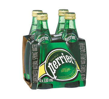 Image of product Perrier - Carbonated Natural Spring Water Regular, 4 x 330 ml