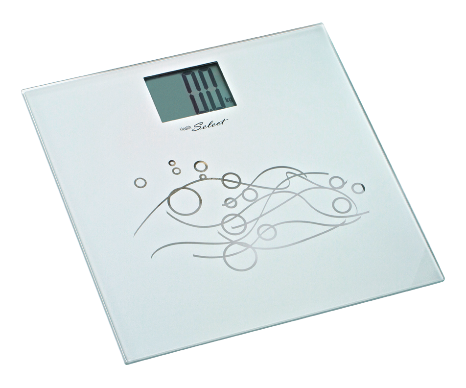 Glass Electronic Personal Scale, 3.8 L Health Select Bathroom scale