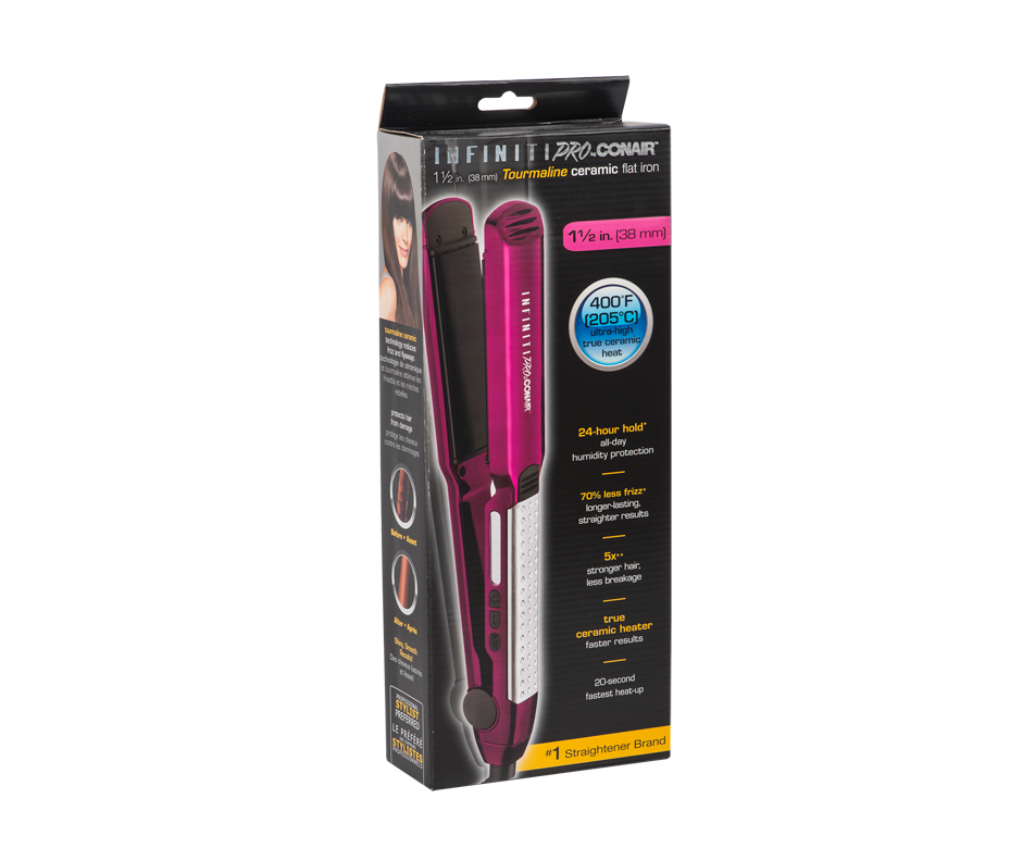 1 1/2 in. (38 mm) Tourmaline Ceramic Flat Iron, 1 unit Infiniti Pro