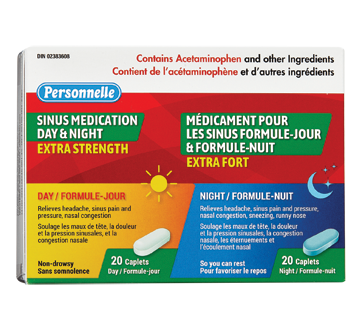 Image of product Personnelle - Sinus Medication Extra Strenght Day & Night Formula, 20 + 20 units