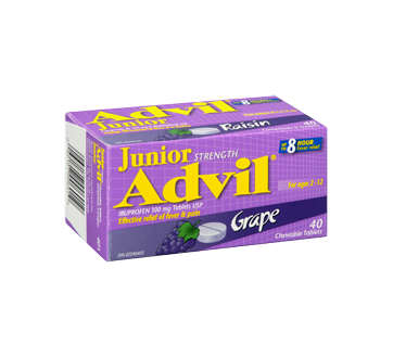 Image 2 of product Advil - Advil Junior Chewable Tablet, 40 units, Grape