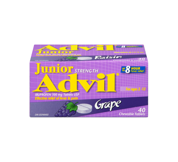 Image 3 of product Advil - Advil Junior Chewable Tablet, 40 units, Grape