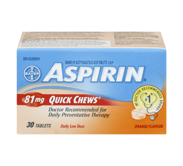What are aspirin products 81 mg look like