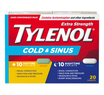 Image of product Tylenol - Tylenol Cold & Sinus Extra Strength Daytime/Nighttime Formula, 20 units