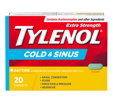 Image of product Tylenol - Tylenol Cold & Sinus Extra Strength Daytime Formula, 20 units