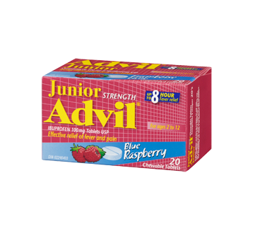 Image 1 of product Advil - Advil Junior Chewable Tablet, 20 units, Blue Raspberry